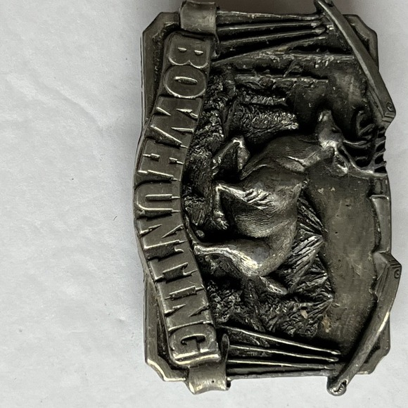 BERGAMOT Siskiyou BOWHUNTING hunting DEER 1983 Vintage‎ belt buckle USA - Picture 5 of 12